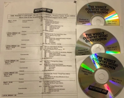 8/14/04 WEEKLY TOP 30 COUNTRY COUNTDOWN,CO-HOST TRACE ADKINS; CRAIG MORGAN - Image 1 of 2