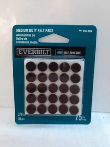 "Almohadillas de fieltro Everbilt de 3/8"" de servicio mediano 75 piezas" - Imagen 1 de 2