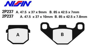 2 Bremsbeläge hinten Nissin 2P237GS Derbi 50 Senda DRD Racing SM 11- - Bild 1 von 2