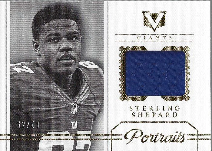 2017 Panini Vertex Portraits Jerseys #38 Sterling Shepard Jersey /99 - NM-MT - Image 1 of 2