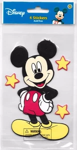 ZAPATOS CLÁSICOS AMARILLOS DISNEY 6" PEGATINAS EN RELIEVE ESTRELLAS MICKEY MOUSE PANTALONES ROJOS - Imagen 1 de 1