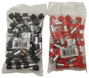 Férulas de cobre The Install Bay FRL10 barril negro y rojo 1/0 AWG - 50 por bolsa - Imagen 1 de 7