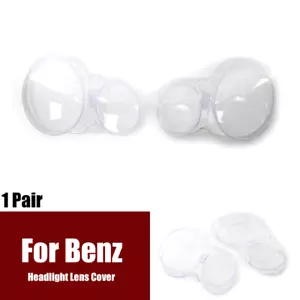 Pair Car Headlight Lamp Mask Cover Lens For Benz W210 E200 E240 E260 E280 99-03 - Picture 1 of 6