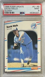 DAVID WELLS 1988 Fleer Update GLOSSY #U-69 PSA 9 MINT - Picture 1 of 2