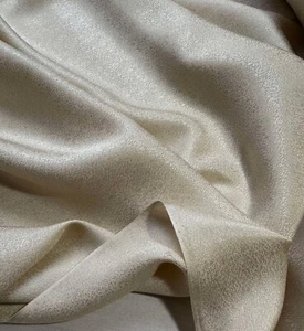 Ivory Crackle - 100% Silk Jacquard Fabric - Picture 1 of 7