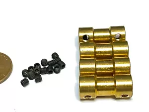 4 Pieces 2.1mm x 2.1mm 2.1x2.1 Motor Coupling Coupler Shaft Connector boat rc C2 - Picture 1 of 3