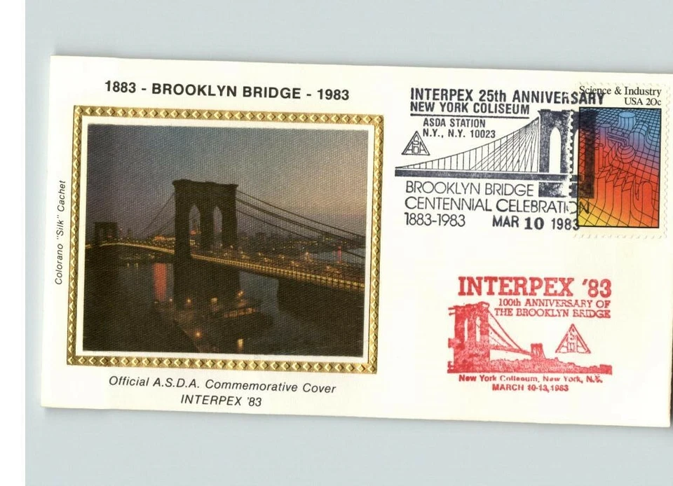 BROOKLYN BRIDGE, 1983 Centennial Celebration, Pictorial canc., Show cover - Image 1 of 1