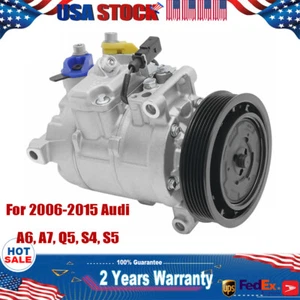 A/C AC Compressor for 2006 2007 2008 2009 2010 2011-2015 AUDI A5 A6 A7 Q5 S4 S5 - Picture 1 of 23