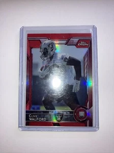 2015 Topps Chrome Rookies Red Refractor /25 Clive Walford #156 Rookie RC SP - Picture 1 of 4