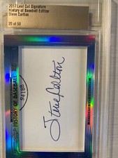 Steve Carlton Signed 2017 Leaf History Of Baseball. MLB HOF. 20/50