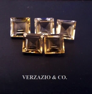 CITRINE GEM PRINCESS CUT SQUARE GEMSTONE LOT NATURAL LOOSE 7 MM VVS-VS 8.41 CT - Picture 1 of 1