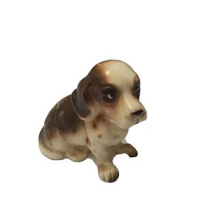 Vintage Sad Lost Dog Figurine Beagle Puppy Ceramic Animal Collectibles Japan - Picture 1 of 12