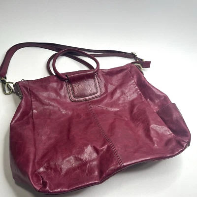 HOBO INTERNATIONAL Sheila Large Crossbody/Satchel Polished Cranberry Red New - Image 1 of 4