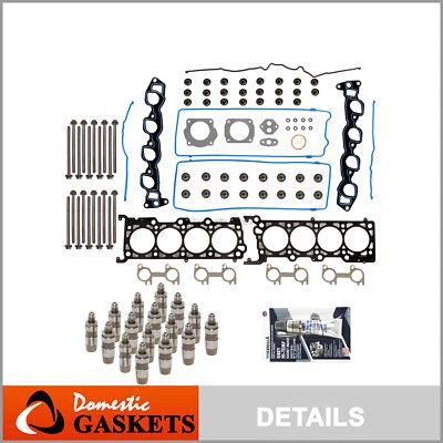 Head Gasket Set Head Bolts Lifters Fit 91-95 Mercury Ford Lincoln 4.6 SOHC VIN W - Image 1 of 4