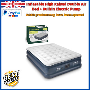 **KING** Inflatable High Raised Double Air Bed Mattress Built in Electric Pump