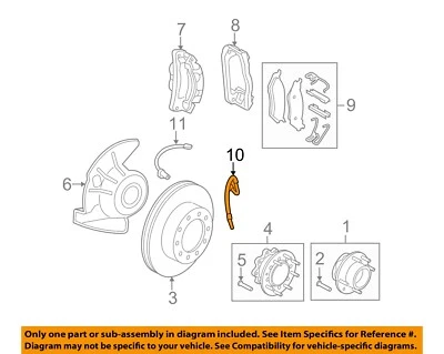 Componentes de freno Ford OEM 11-16 F-250 Super Duty - Manguera de freno GC3Z2078E Foto 1 de 2