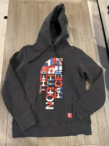 The North Face Boys Hoodie Black Flag Sweatshirt RU/14 Size Medium - Picture 1 of 1