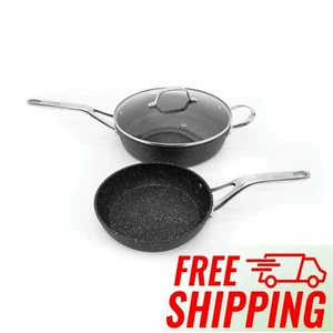 The ROCK™ by Starfrit® 3-Piece Cookware Set with Riveted Cast Stainless Steel - Picture 1 of 5