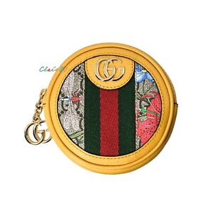 New Authentic Gucci Ophidia Flora Coin Purse Wallet