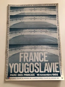 old OFFICIAL PROGRAM )) FRANCE V YUGOSLAVIA 1985 PARIS - Picture 1 of 1