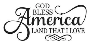 Americana STENCIL *God Bless America* 12"x24" for Signs Crafts July Airbrush - Picture 1 of 1