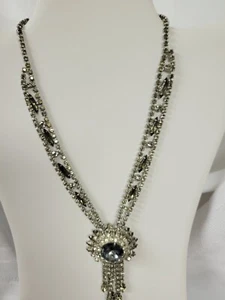 Vintage Verified Silver Juliana Heliotrope Rhinestone Necklace #6477 - Picture 1 of 8