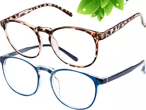 Blue Light Blocking Glasses Women/Men,Retro round anti Eyestrain Computer Gaming - Picture 1 of 12