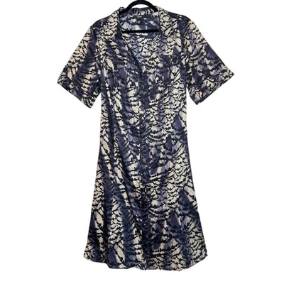 Alfani Collared Button-Up Shirt Dress Size 18W Multicolor Purple Work Casual - Image 1 of 4