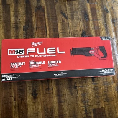 Milwaukee FUEL 2821-20 M18 18V Brushless Reciprocating Saw Sawzall - NEW IN BOX - Image 1 of 3