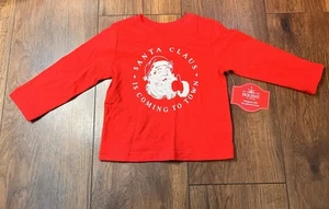 Holiday Time Christmas Shirt Red Long Sleeve 18 Months Nwt - Picture 1 of 4