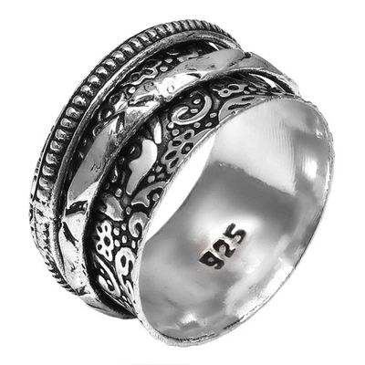 Joyería de plata hecha a mano Spinner Ansiedad "8" Foto 1 de 4