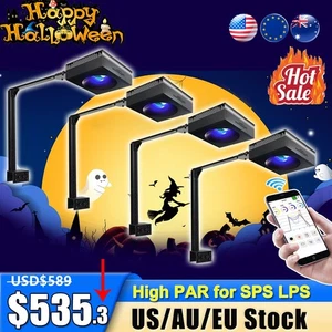 PopBloom RL90 WiFi Marine Aquarium Reef Light 72 Saltwater Coral Reef Tank 180cm - Picture 1 of 14