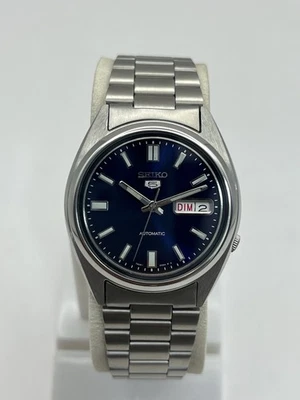 Seiko 5 SNXS77K1 Beauty Blue Dial Sunburst Dial Automatic 21 Jewels Mens Watch. - Image 1 of 4