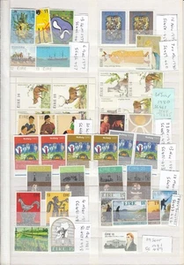 IRLAND EIRE 1979 1982 24 X POSTFRISCHE GEDENKMARKENSÄTZE AUF EINSTECKSEITE KAT 38£ - Bild 1 von 2
