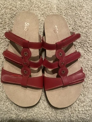 Womens SAS Naples RED  Sandals, Size 9 M EUC - Image 1 of 3