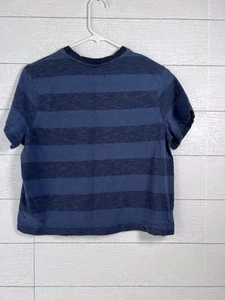 The North Face Cropped Oversized T-Shirt Size Small Blue Striped Short Sleeve  - Picture 1 of 6