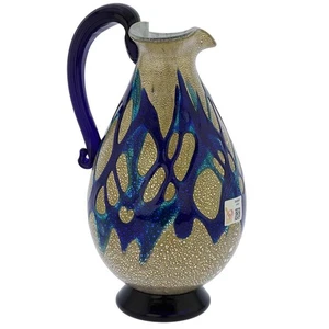 Jarra/jarra plateada de vidrio GlassOfVenice Murano - tela azul - Imagen 1 de 8