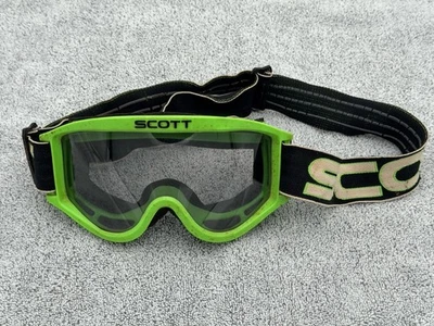 Marco de gafas vintage SCOTT verde lima BMX MX carreras esquí snowboard años 80 90 Foto 1 de 4