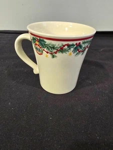 Pfaltzgraff Holiday Garland Christmas Mug – Holly, Berries & Ornaments – 12 oz - Picture 1 of 7