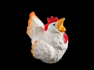 Figura vintage de papel maché - pollo / gallina - 25x31 cm - años 90 - Imagen 1 de 4