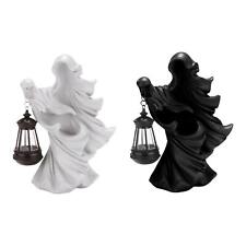 Statue de sorcière avec lanterne fantôme, Figurine artisanale pour