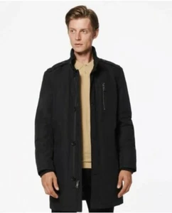Marc New York Men's Black Cullen Oxford Car Coat Jacket Size LARGE NWT - Picture 1 of 8