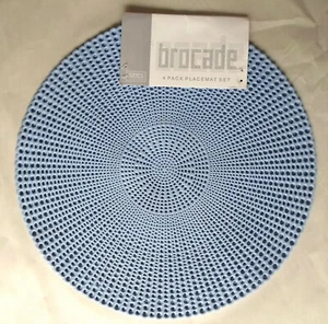 Trends Collection Azul 16" Juego de 4 Manteles Redondos PVC Seguridad Interior Exterior - Imagen 1 de 2