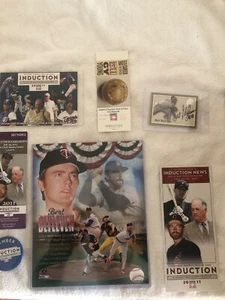 Bert Blyleven HOF Induction Sammlung Ticket Programm Pin Stat Foto, Autokarte + - Bild 1 von 8