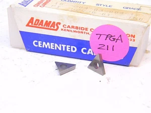 NEW SURPLUS 10PCS. ADAMAS TPGA 211 GRADE: T80 CERMET INSERTS - Picture 1 of 4