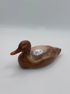 Fenton Art Glass Chocolate Slag Mallard Duck 100th Year Anniversary 2005 - Picture 1 of 2