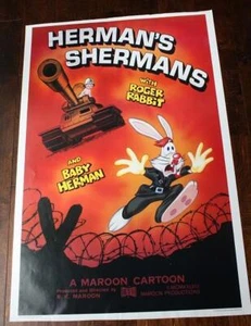 Who Framed Roger Rabbit Herman's Shermans Original 1987 Walt Disney Movie Poster - Picture 1 of 1