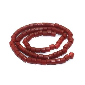 4mm 5 strings Glass Tyre Beads Red - Picture 1 of 7