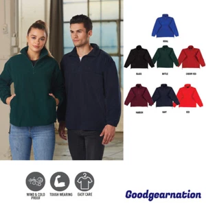 Polar Fleece Pullover Sweatshirt Skier Mariner Active Half Zip Jacket Anti-Pill - Picture 1 of 14