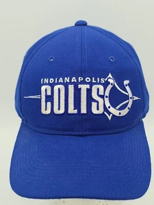 Vintage INDIANAPOLIS COLTS STARTER PRO LINE NFL Bue - Logo Hat Cap Strap Back - Picture 1 of 10